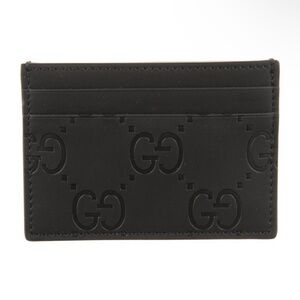 Gucci Embossed Black Card Holder